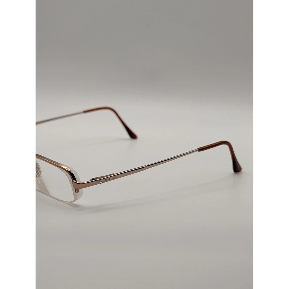 DKNY DY5541-B Eyeglasses Frames Only Rose Gold Half Rim Tortoise Temples 50mm